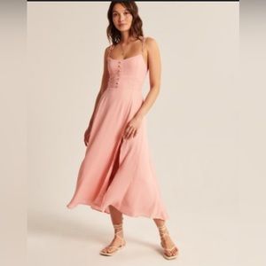 Abercrombie &Fitch Tie Strap Corset Midi Dress - Perfect for Rush Week!!